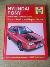 Hyundai Pony Haynes Workshop Repair Manual Inc X2 1985-1994