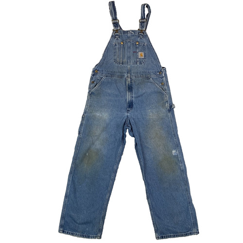 Carhartt blue denim work - blue, bib