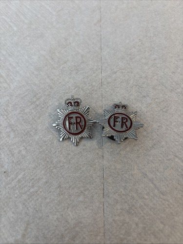 Vintage fire rescue pin - x,