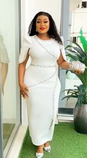 Women Elegant White Beaded