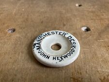 Antique JOHN HEYWOOD (MANCHESTER DESK) School House Desk Inkwell Lid c1800s