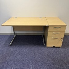 Maple Straight Desk and