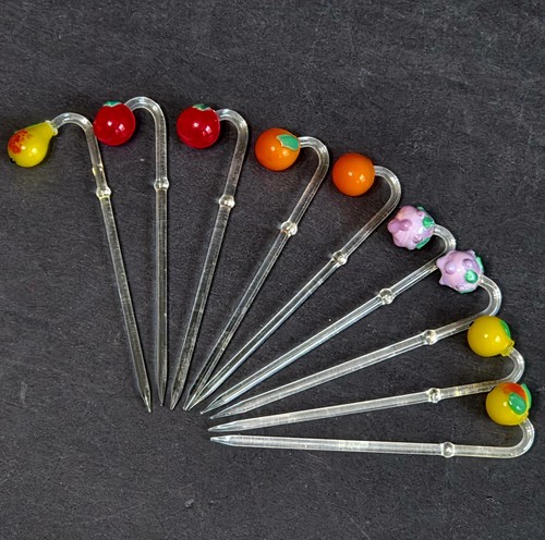 Hanging cocktail picks - picks, blown