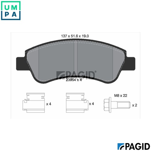Brake pad set disc - pad,