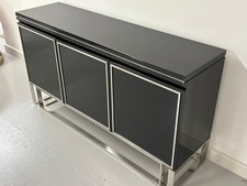 Black 3 Door Wooden Sideboard