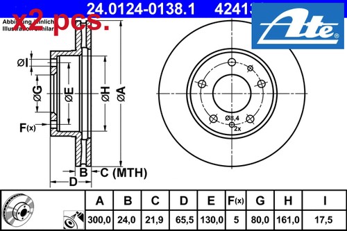 Pcs front brake - front, disc