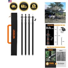 Camping Tarp Poles Set of 4