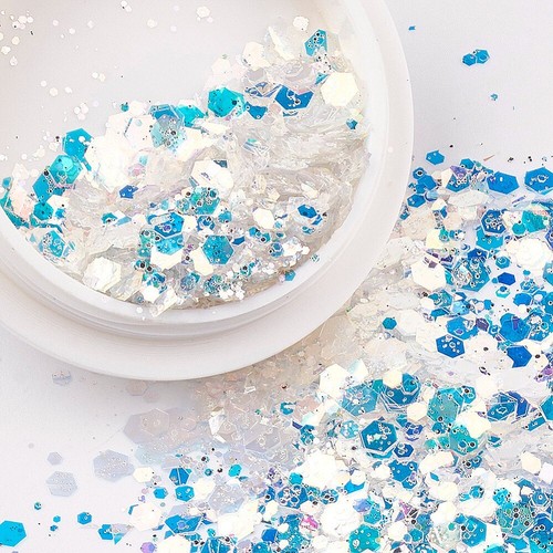 Nail art glitter - glitter, blue