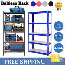 BOLTLESS METAL SHELVING RACK WAREHOUSE SHED GARAGE STORAGE SHELVES UNIT 5 TIER