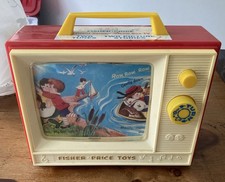 Vintage 1970’s Fisher Price  Two Tune Giant Screen Music Box/Television