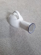 Vintage enamelware white - white, blue