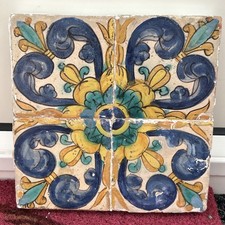 4 vintage Valencian tiles