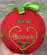Vintage Harrods Red Fabric