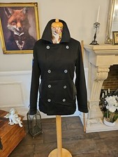 Superdry ~ New Denim ~ Short ~ Black ~ Super Liberty Cotton Peacoat - Size XL 