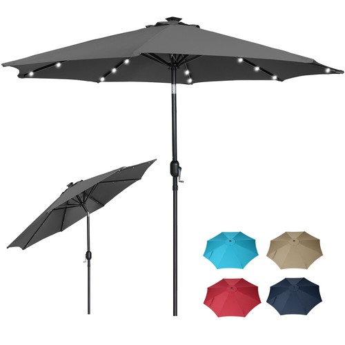 Garden parasol w solar - garden,