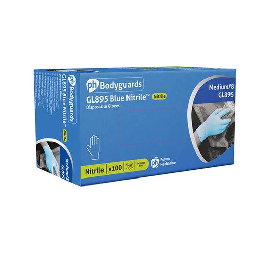 Gl895 nitrile gloves medium - gloves,