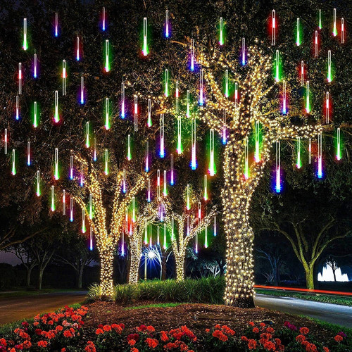 Led meteor shower solar - shower, lights