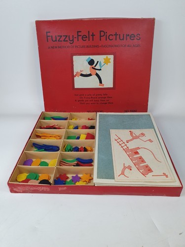 Vintage 1950s fuzzy felt set - 1950s,