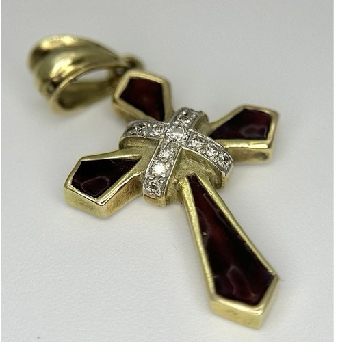 Diamond and garnet - and, cross