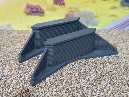 Double track bridge std end - double,