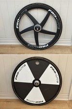 Pro-Lite Tubular Disc Rear 5 Spoke Front Wheel set 700c For Track Racing