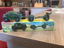 Dinky Army Military Trio Artillery Tractor Ammunition carrier And Gun See Photos