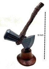 Mini Thor Stormbreaker Hammer 10" Metal Replica with Free Stand | Table Decor