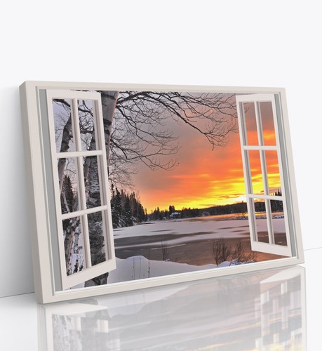 Winter sunset window - sunset,