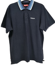 Kickers Blue Poloshirt Men's L/44inch 3 button Logo Preworn EBSK3883
