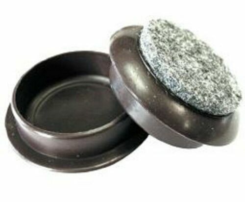 Castor cups round dark brown - castor,