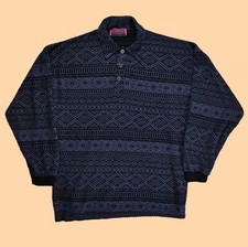 Vintage Mondo Brand Oversized Acrylic Pullover Collared Jumper Mens Small