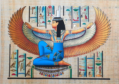 Egyptian papyrus painting - egyptian,