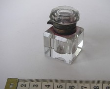 Antique crystal inkwell cut - inkwell,