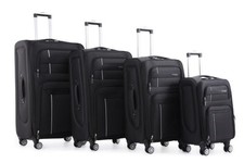 MK Luggage MK-F712 4-Piece Soft Side Expandable Suitcase Set