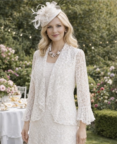 Chesca cream ivory lace top - cream,