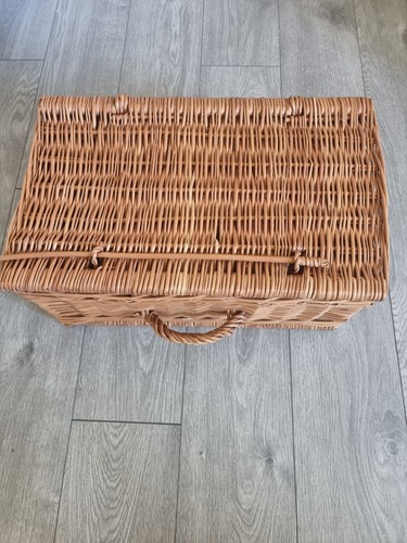 Wicker hamper basket - hamper,
