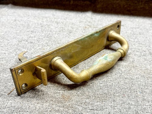 Vintage brass door - door, handle