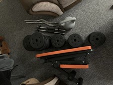 Gym Bench and Weights Set