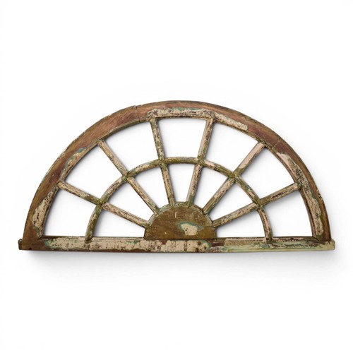 Vintage wooden fanlight window - wooden,