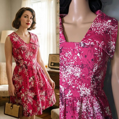 Vintage 50s painterly splash - vintage,
