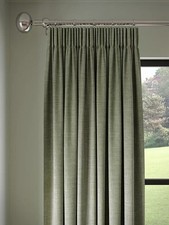 John Lewis Thermal Pencil Pleat Curtains Sage W228 x Drop 228cm (Pulled Threads}