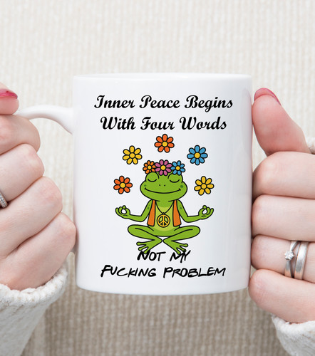 Funny sweary frog mug - funny,