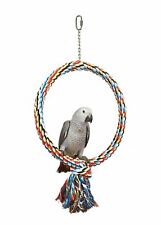 Coloured Rope Ring Swing Parrot Large Parrot Swing Macaw, African Grey, Cockatoo