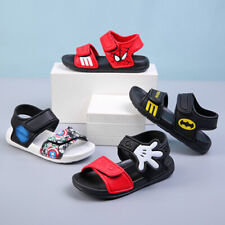 Cartoon Spiderman Batman Open-toe Sandals Kids Boys Girl Soft Beach Shoes Summer