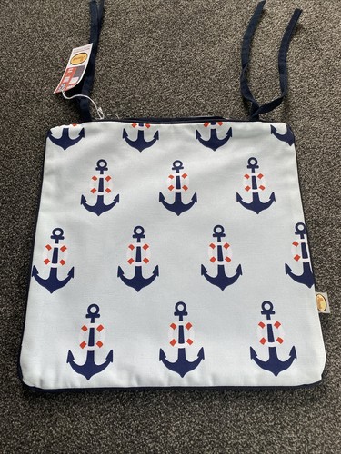 Blue chair seat pad cover - seat,