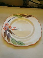 1930's  8"  SIDE PLATE BY MYOTT SON & CO HAND PAINTED ART DECO  FLORAL   DESIGN