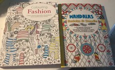 2 two NEW Adult Colouring Doodle HELPS Stress Anxiety  Relieving Mindful BOOKS 