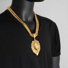 Big Lion Head Pendant Mens