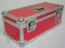 7" 300 Singles Red Vinyl Record Aluminium DJ Flight Storage Carry Case Box Tough
