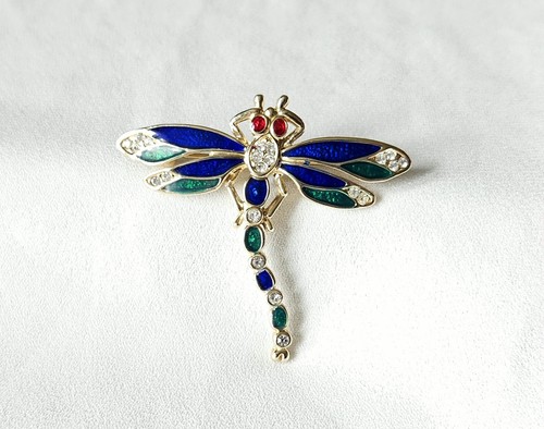 Vintage style dragonfly brooch - style,